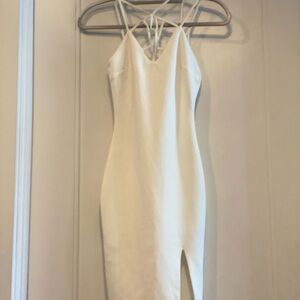 Elegant White Strappy Dress